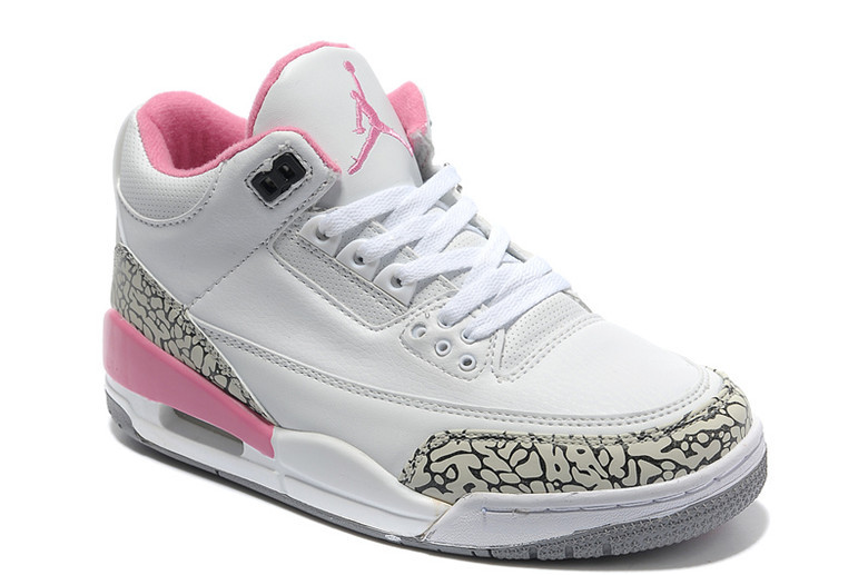 2015 Air Jordan 3 Retro White Cement Grey Pink