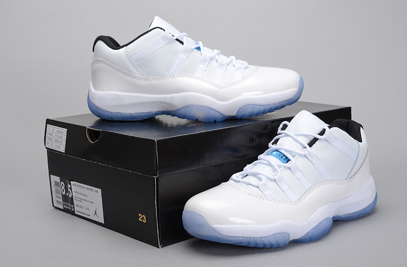 2015 Air Jordan 11 Low Legend White Blue Shoes