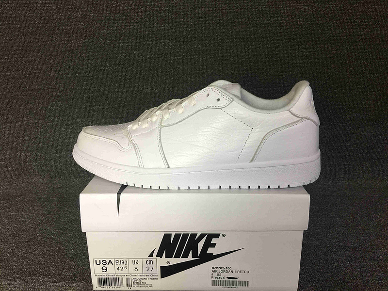 2016 Jordan 1 Low NS Triple White Shoes