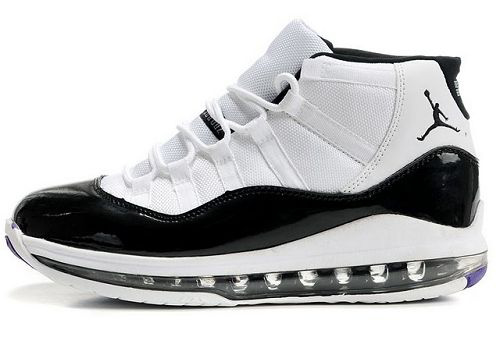 Air Cushion Jordan 11 White Black Shoes - Click Image to Close
