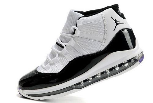 Air Cushion Jordan 11 White Black Shoes - Click Image to Close