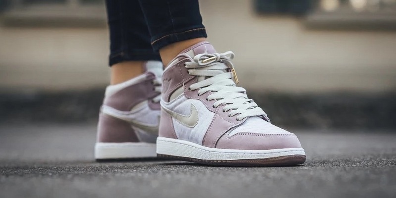 2016 Jordan 1 High HC GS Pink White Shoes - Click Image to Close