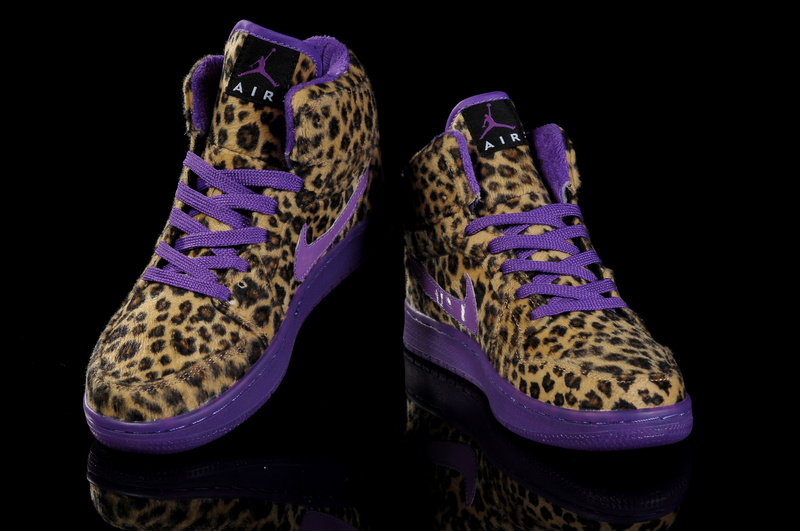 Air Jordan 1 Leopard Purple For Women - Click Image to Close