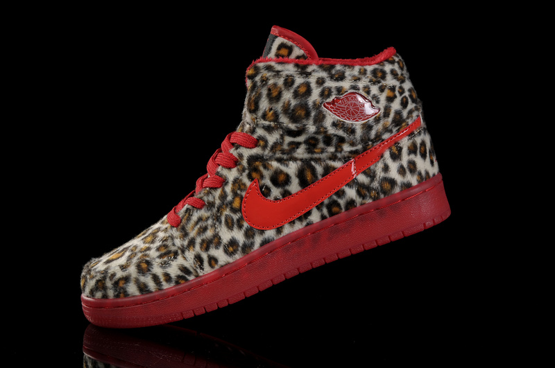 Air Jordan 1 Leopard Red For Women - Click Image to Close