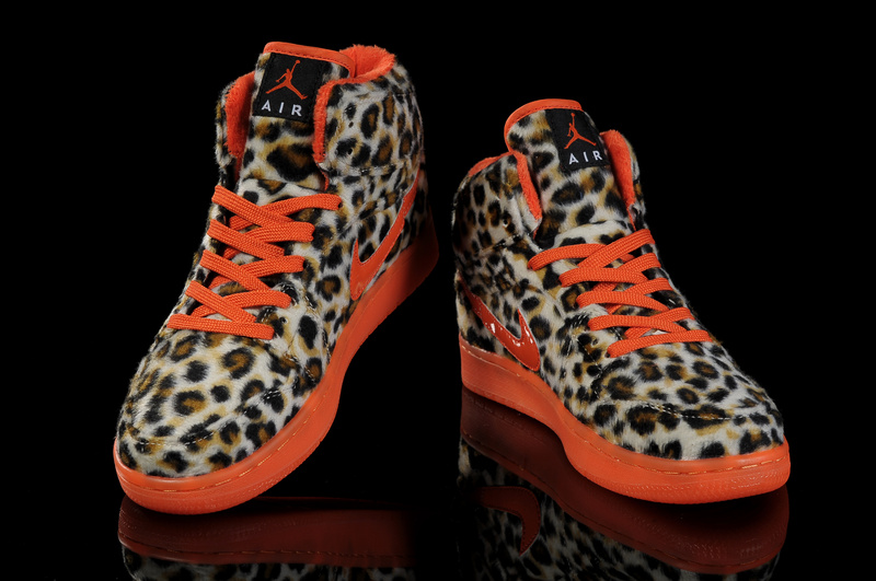 Air Jordan 1 Leopard White Orange For Women - Click Image to Close