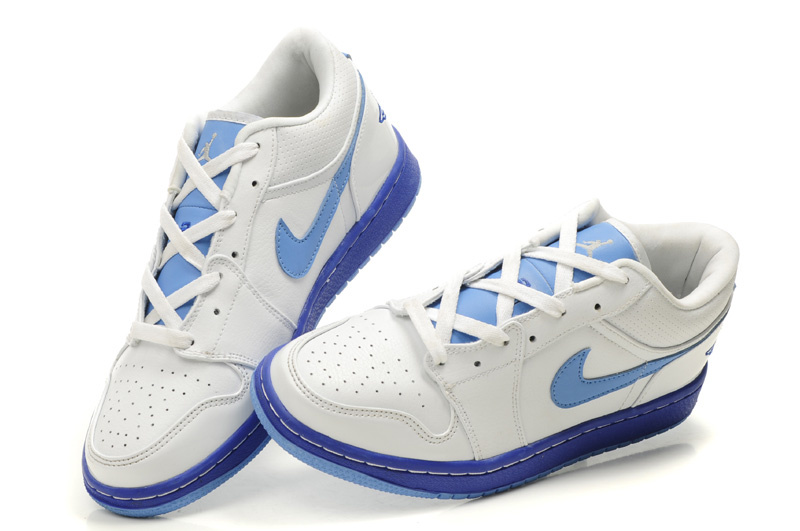 Air Jordan 1 Low White Light Blue Shoes