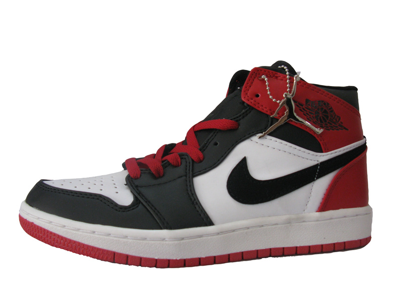 Air Jordan 1 Original Black White Red Shoes - Click Image to Close