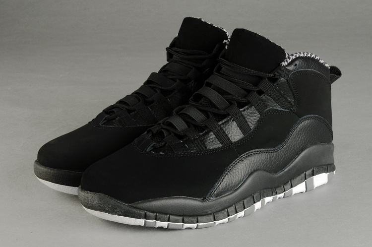 Air Jordan 10 Duplicate All Black Shoes - Click Image to Close