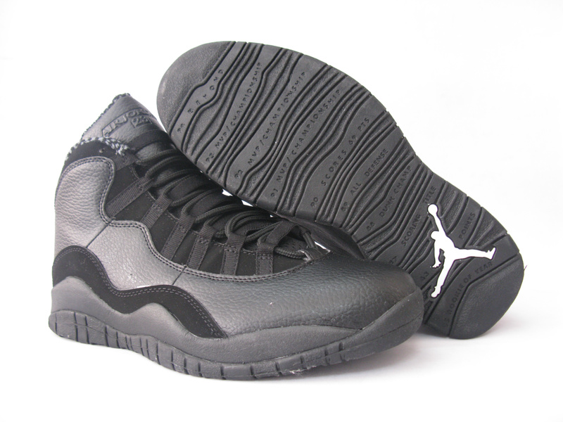 Air Jordan 10 Grey Black Shoes