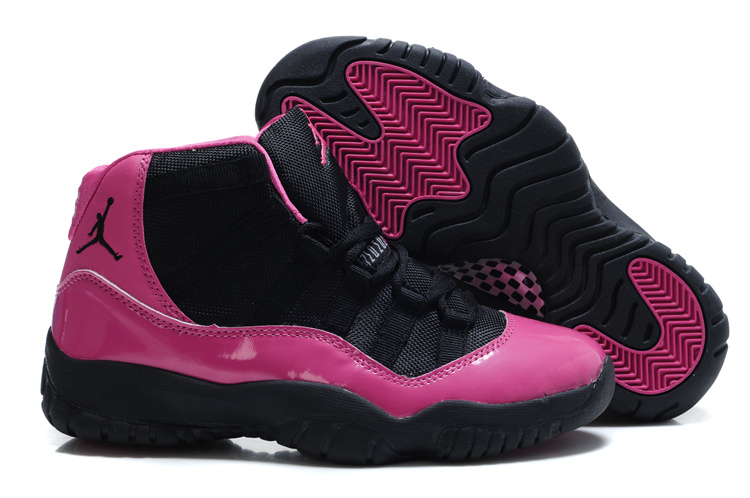 Air Jordan 11 Black Pink For Women - Click Image to Close