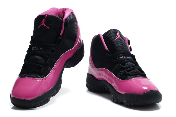 Air Jordan 11 Black Pink For Women - Click Image to Close