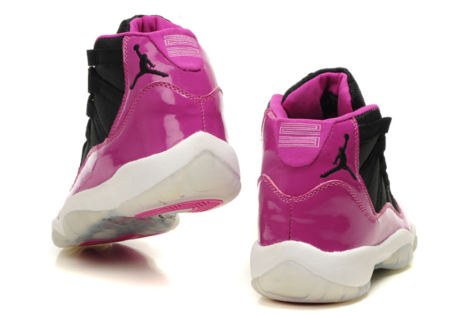 Air Jordan 11 Black Pink White For Women - Click Image to Close
