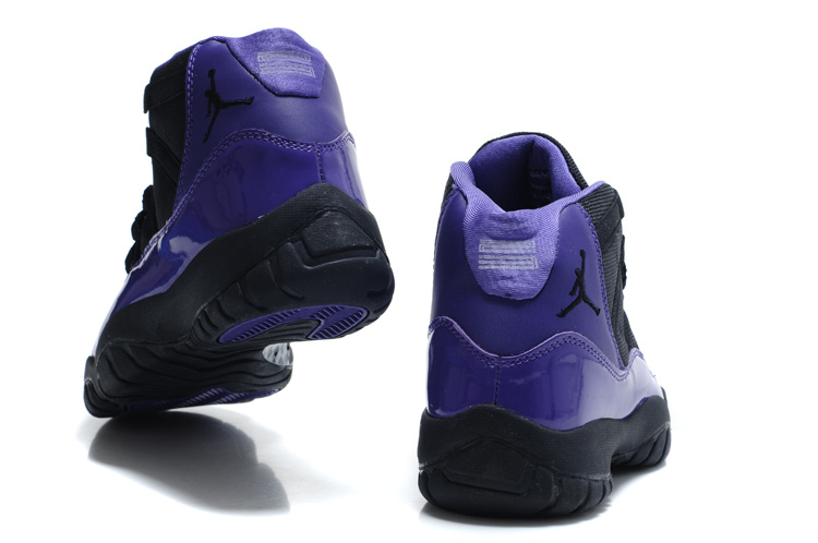 Air Jordan 11 Black Purple For Women - Click Image to Close