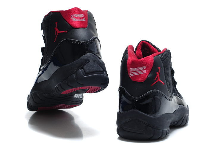 Air Jordan 11 Black Red For Women - Click Image to Close