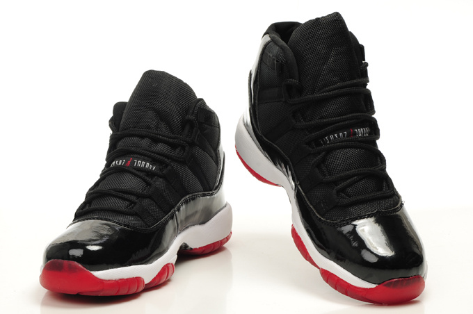 Air Jordan 11 Black Red White For Women - Click Image to Close