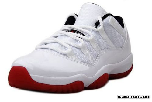 Air Jordan 11 Low White Red Shoes - Click Image to Close