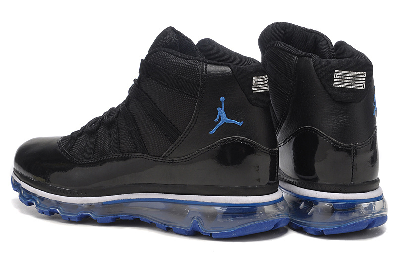 Air Jordan 11 Max Black Blue For Women - Click Image to Close