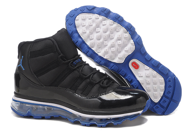 Air Jordan 11 Max Black Blue For Women - Click Image to Close