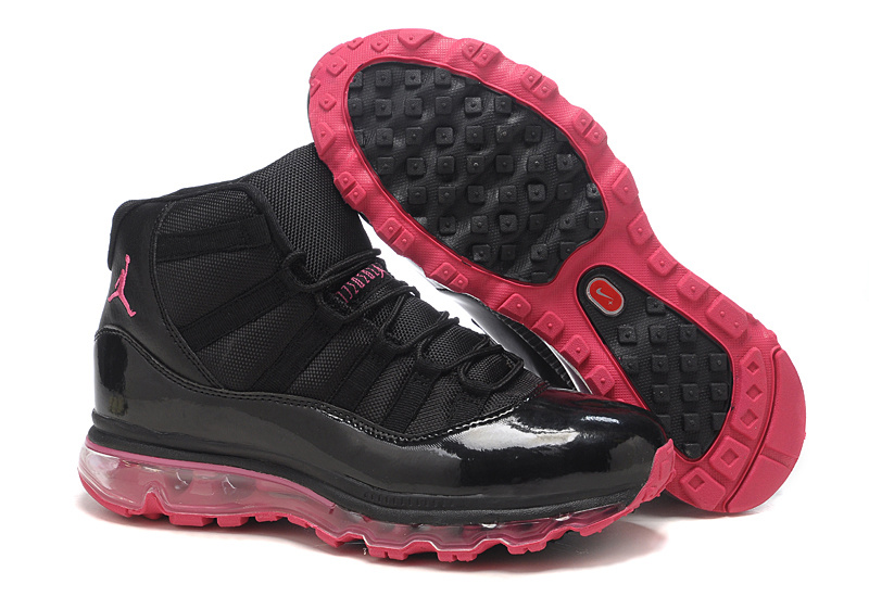 Air Jordan 11 Max Black Red For Women - Click Image to Close