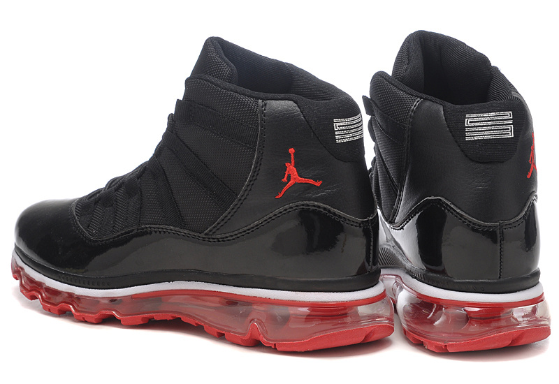 Air Jordan 11 Max Black Red For Women - Click Image to Close