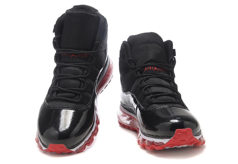 Air Jordan 11 Max Black Red For Women - Click Image to Close