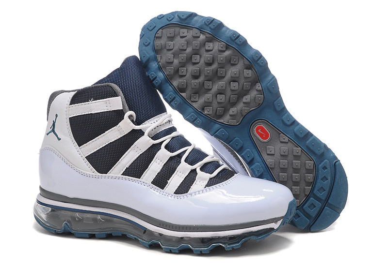 Air Jordan 11 Max White Grey Blue For Women