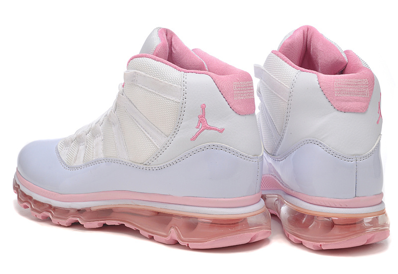 Air Jordan 11 Max White Pink For Women - Click Image to Close