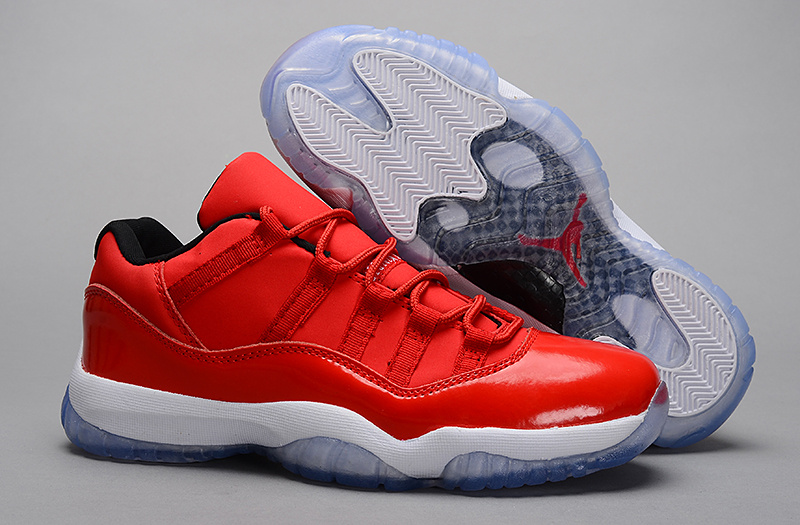 Air Jordan 11 Retro Low Red White Shoes - Click Image to Close