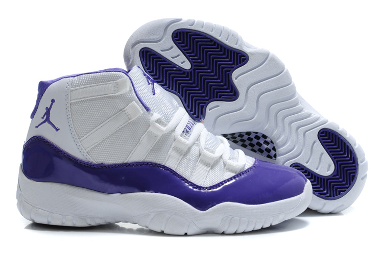 Air Jordan 11 White Blue For Women - Click Image to Close