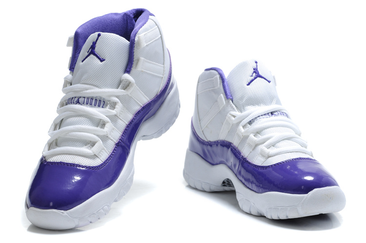 Air Jordan 11 White Blue For Women - Click Image to Close