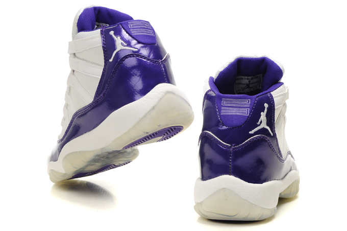 Air Jordan 11 White Purple For Women