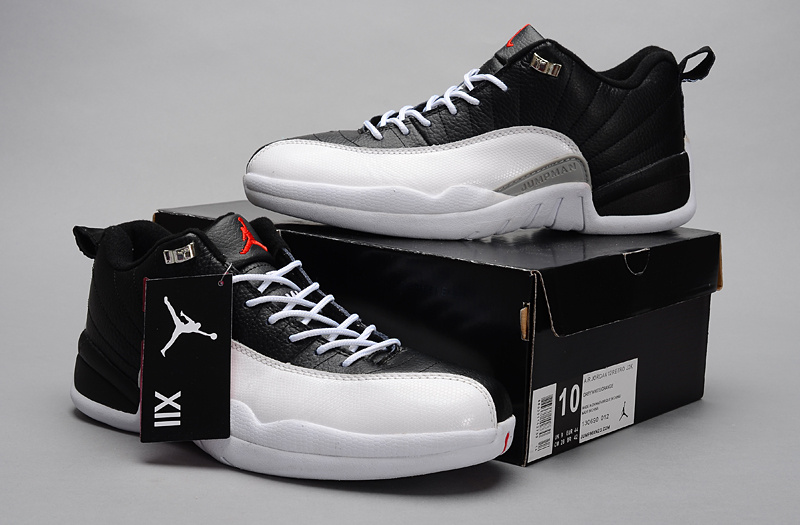 2015 Air Jordan 12 Low 30th Black White Shoes