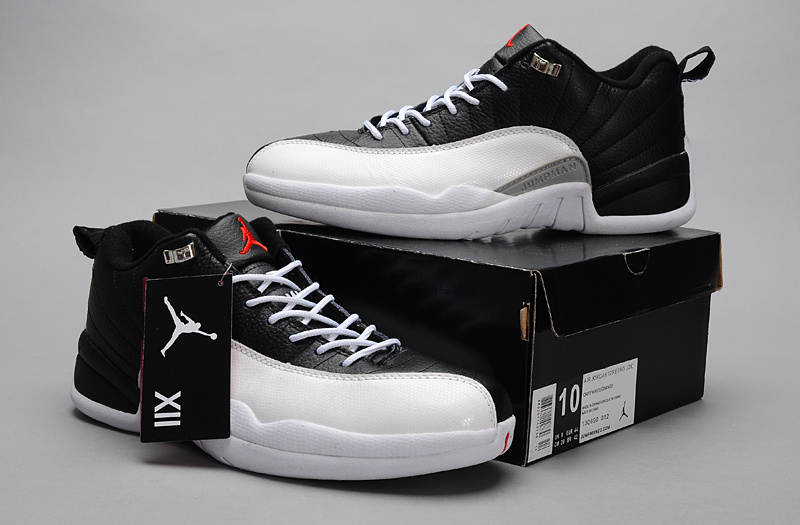 2015 Air Jordan 12 Low 30th Black White Shoes - Click Image to Close