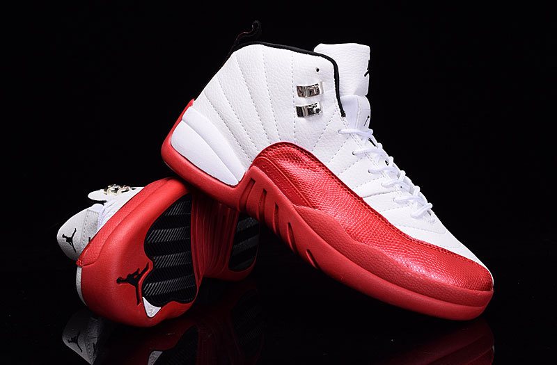 2016 Jordan 12 OG White Red Shoes