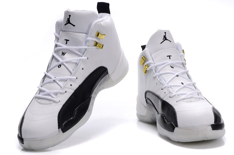 Air Jordan 12 Transparent Sole White Black