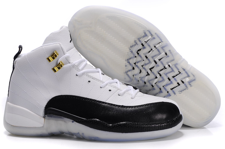 Air Jordan 12 Transparent Sole White Black