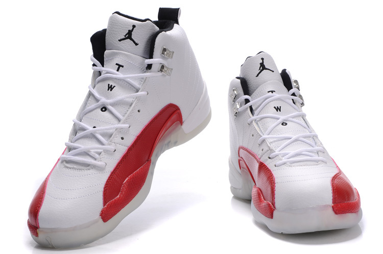 Air Jordan 12 Transparent Sole White Red