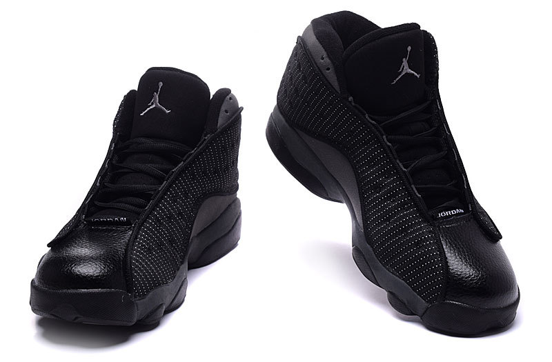 Air Jordan 13 All Black - Click Image to Close