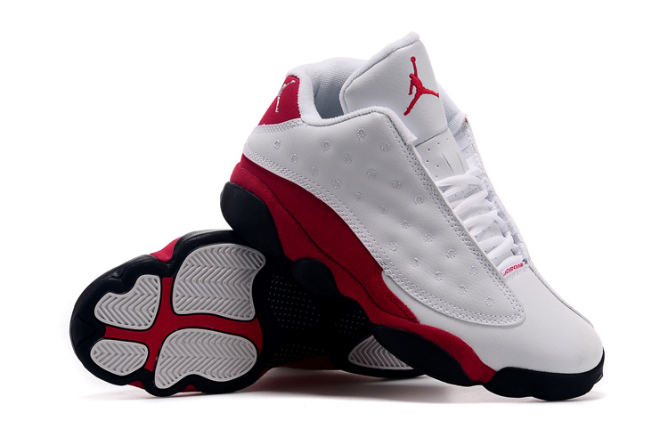 2015 Air Jordan 13 Low Retro White Red Black - Click Image to Close