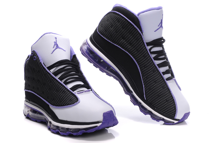 Air Jordan 13 Max Black Grey Purple For Women