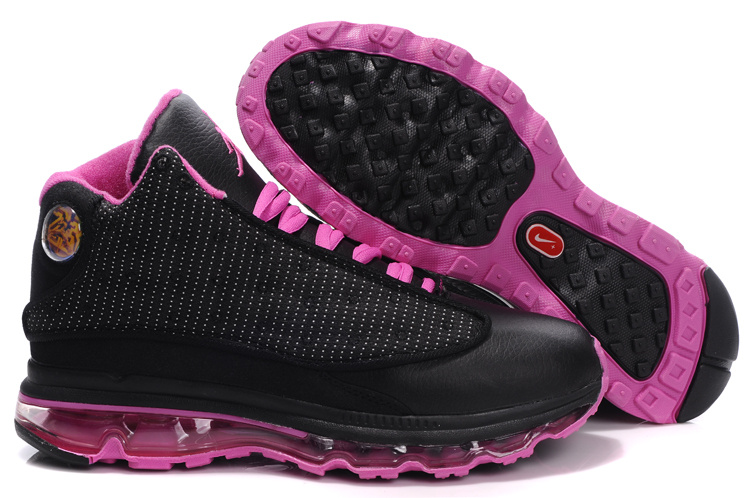 Air Jordan 13 Max Black Pink For Women - Click Image to Close