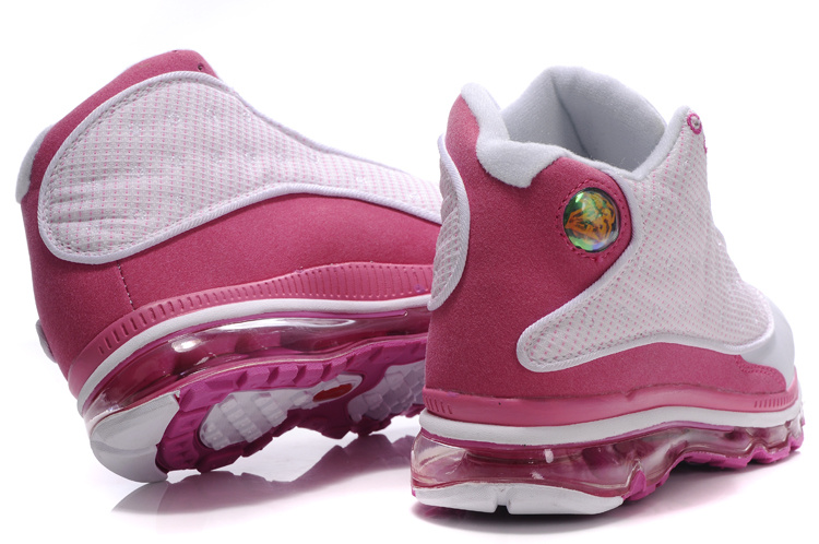 Air Jordan 13 Max White Pink For Women - Click Image to Close