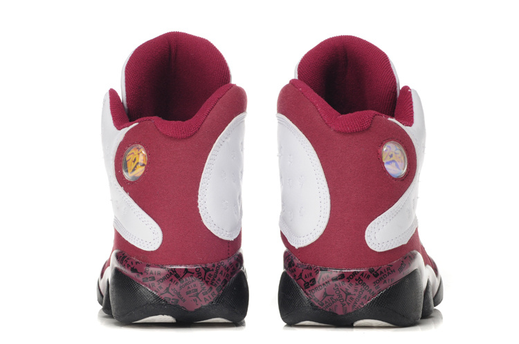 Air Jordan 13 Print White Red Black For Women - Click Image to Close