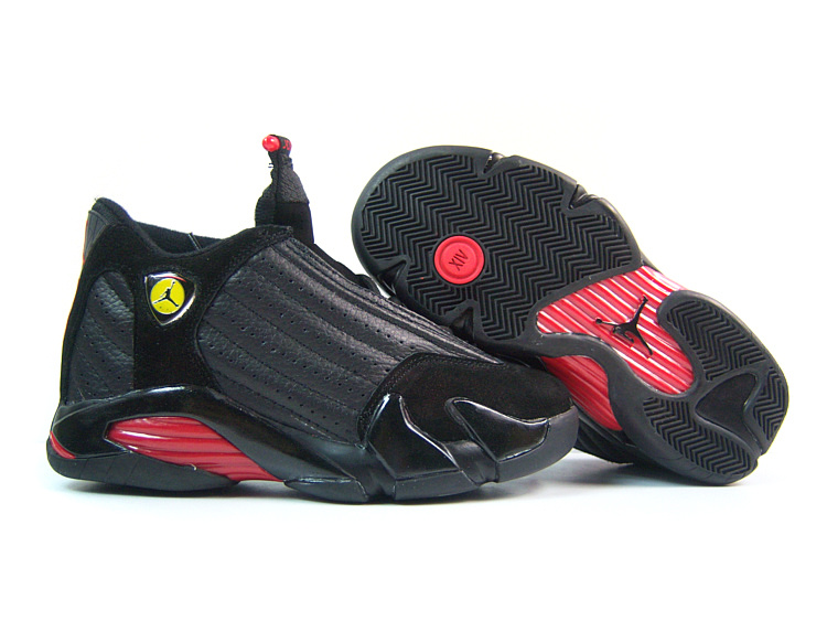 Air Jordan 14 Black Red For Women - Click Image to Close