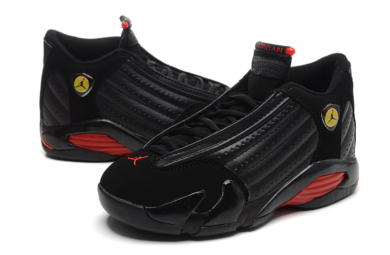 2015 Black Red Jordans 14 For Women - Click Image to Close