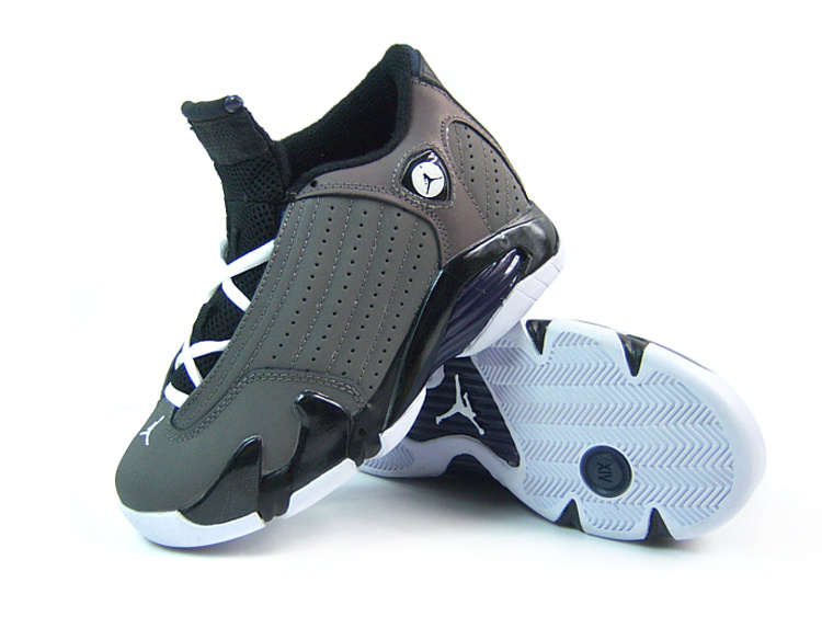 Air Jordan 14 Grey White For Women - Click Image to Close