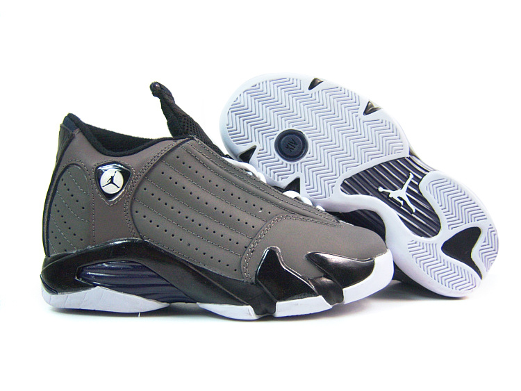 Air Jordan 14 Grey White For Women - Click Image to Close