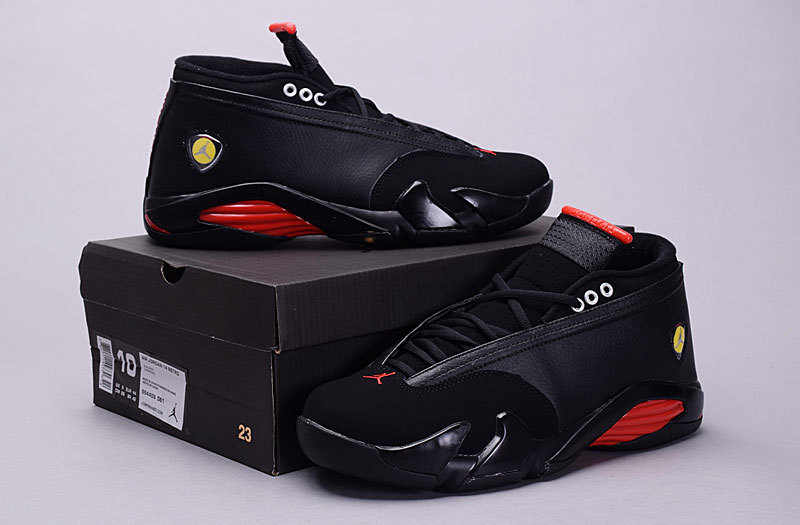 2015 Air Jordan 14 Retro Low 30th Black Red Shoes