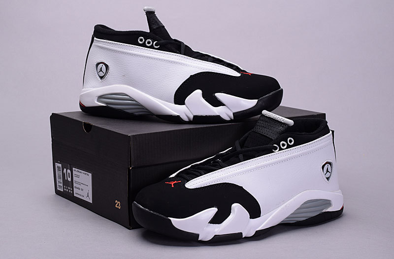 2015 Air Jordan 14 Retro Low 30th Black White Red Shoes - Click Image to Close