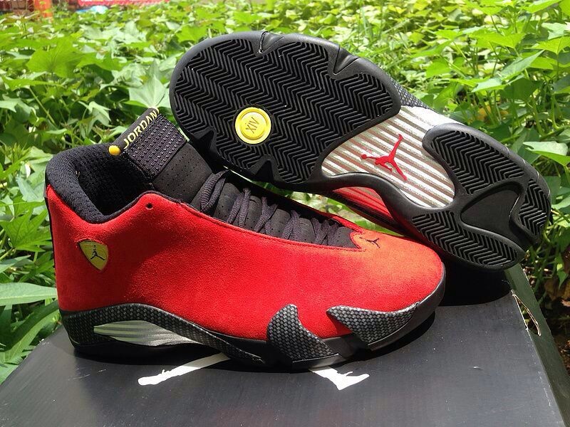 Air Jordan 14 Red Ferri Basektball Shoes - Click Image to Close